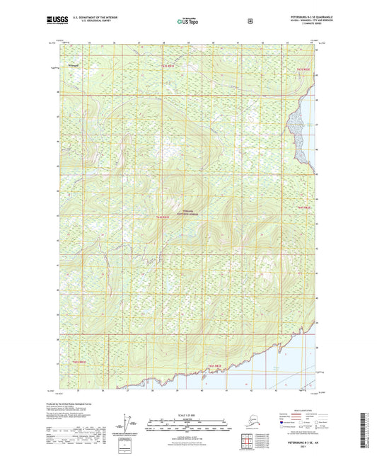 Petersburg B-3 SE Alaska US Topo Map Image