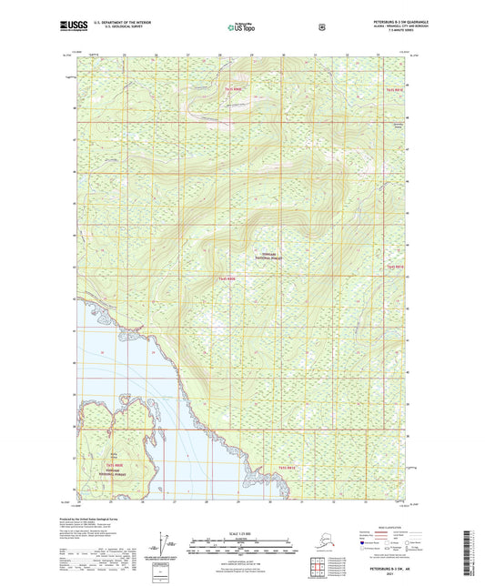 Petersburg B-3 SW Alaska US Topo Map Image