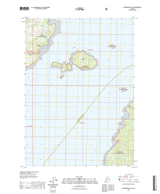 Petersburg B-4 NE Alaska US Topo Map Image