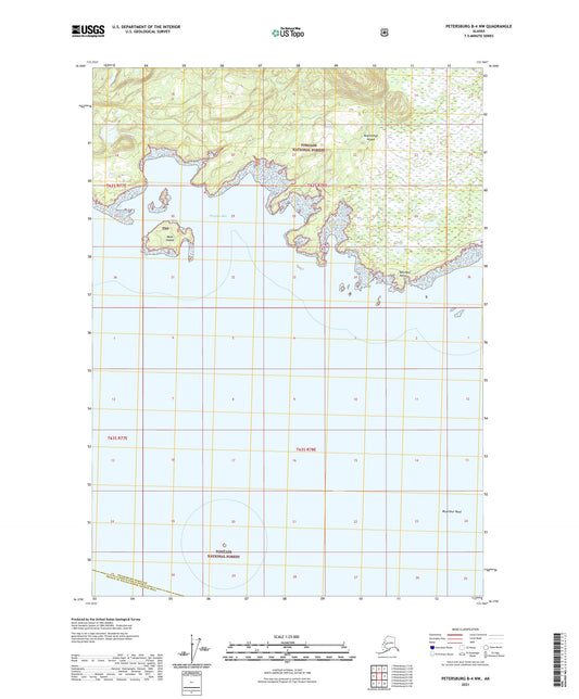 Petersburg B-4 NW Alaska US Topo Map Image