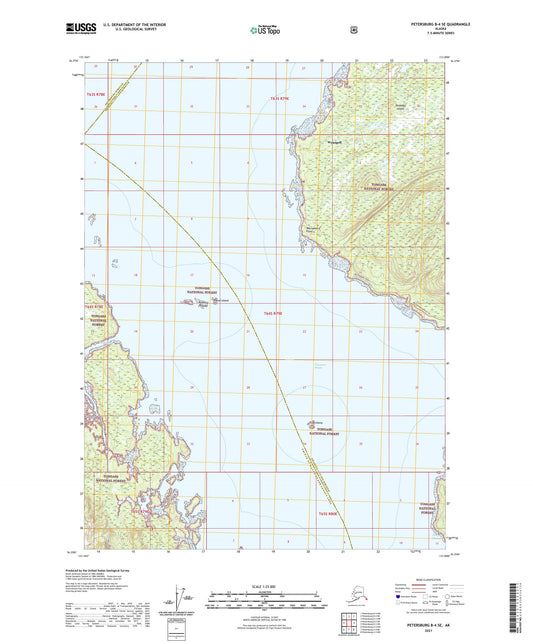 Petersburg B-4 SE Alaska US Topo Map Image