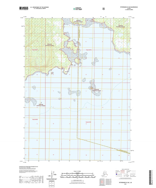 Petersburg B-5 NE Alaska US Topo Map Image