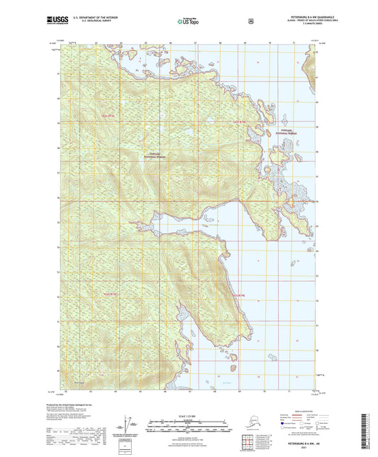 Petersburg B-6 NW Alaska US Topo Map Image