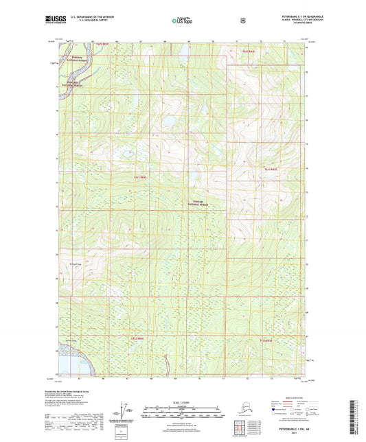 Petersburg C-1 SW Alaska US Topo Map Image