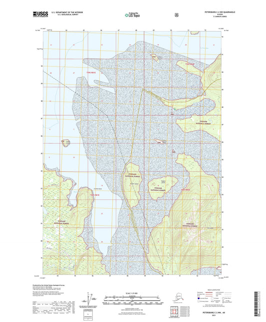 Petersburg C-2 NW Alaska US Topo Map Image