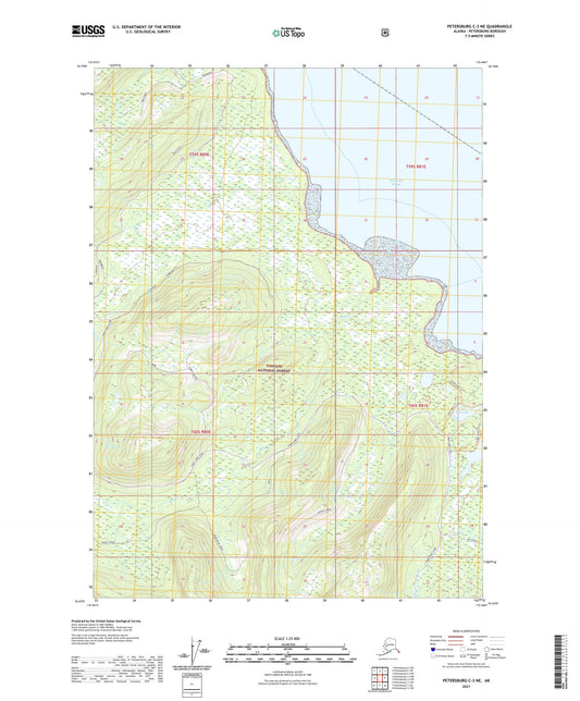 Petersburg C-3 NE Alaska US Topo Map Image