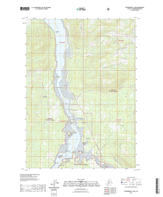 Petersburg C-3 NW Alaska US Topo Map Image