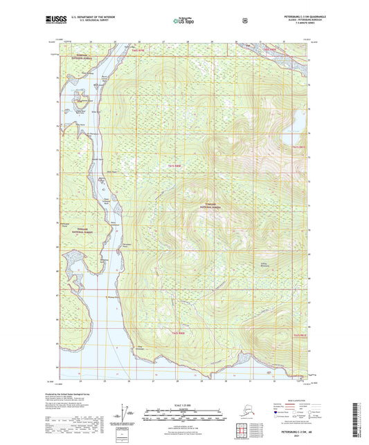 Petersburg C-3 SW Alaska US Topo Map Image