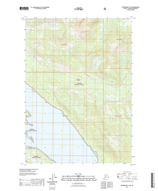 Petersburg C-4 NE Alaska US Topo Map Image