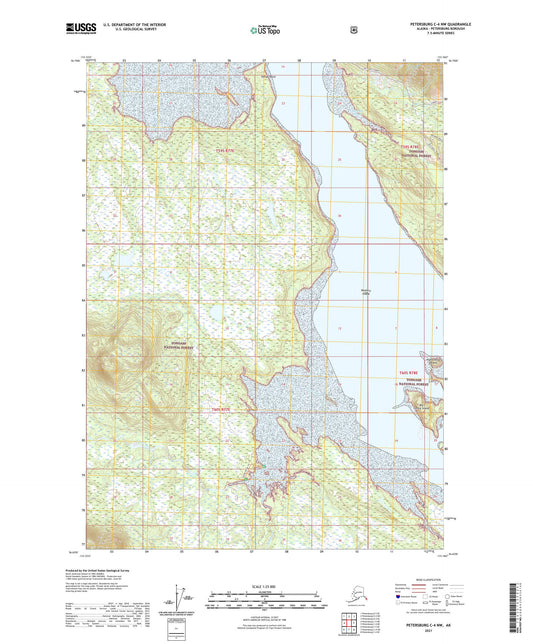 Petersburg C-4 NW Alaska US Topo Map Image