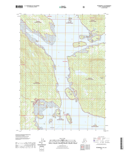 Petersburg C-4 SE Alaska US Topo Map Image