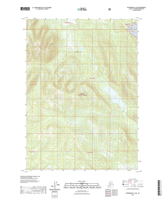 Petersburg C-4 SW Alaska US Topo Map Image