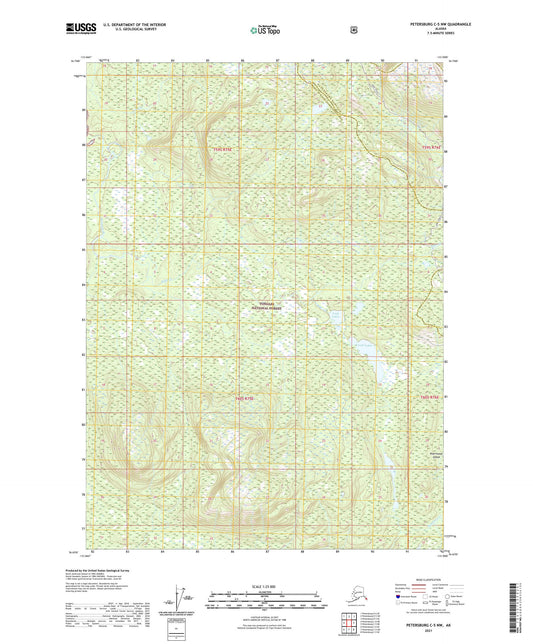 Petersburg C-5 NW Alaska US Topo Map Image