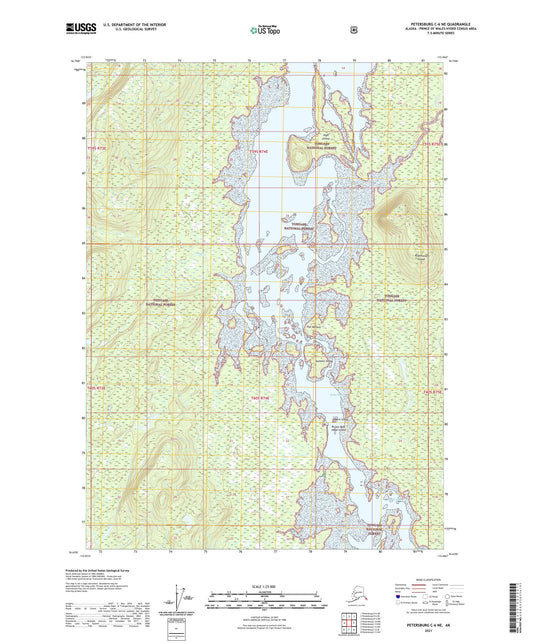 Petersburg C-6 NE Alaska US Topo Map Image