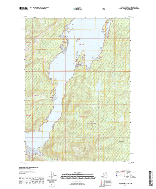 Petersburg C-6 NW Alaska US Topo Map Image