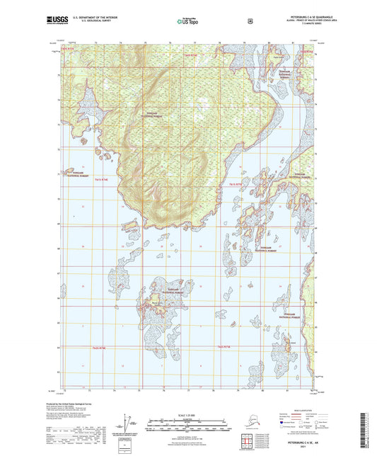 Petersburg C-6 SE Alaska US Topo Map Image