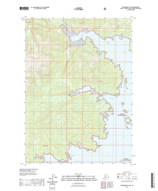 Petersburg C-6 SW Alaska US Topo Map Image