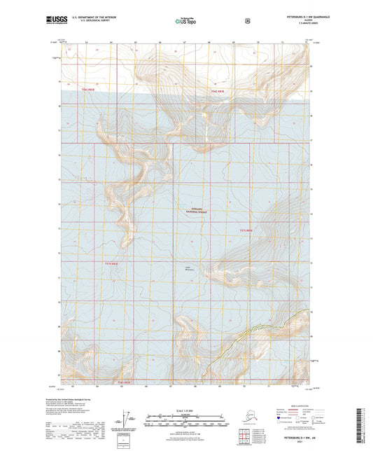 Petersburg D-1 NW Alaska US Topo Map Image