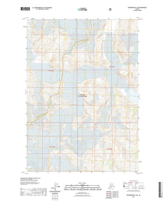 Petersburg D-1 SW Alaska US Topo Map Image