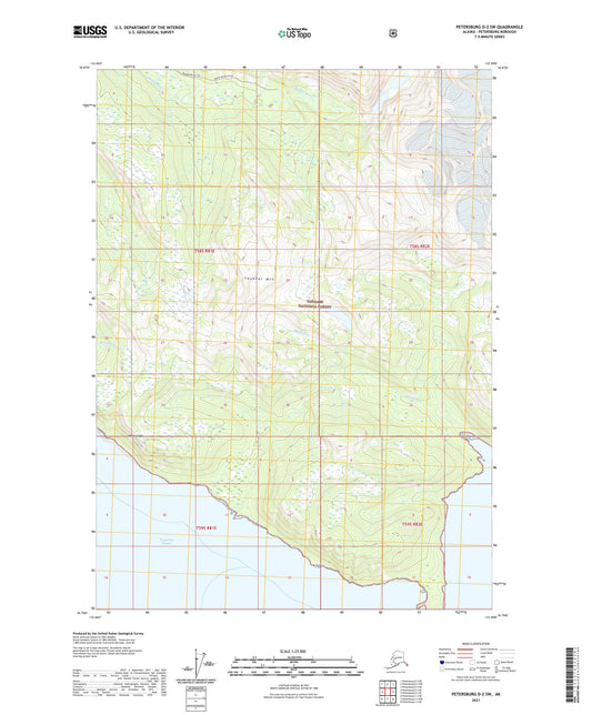 Petersburg D-2 SW Alaska US Topo Map Image