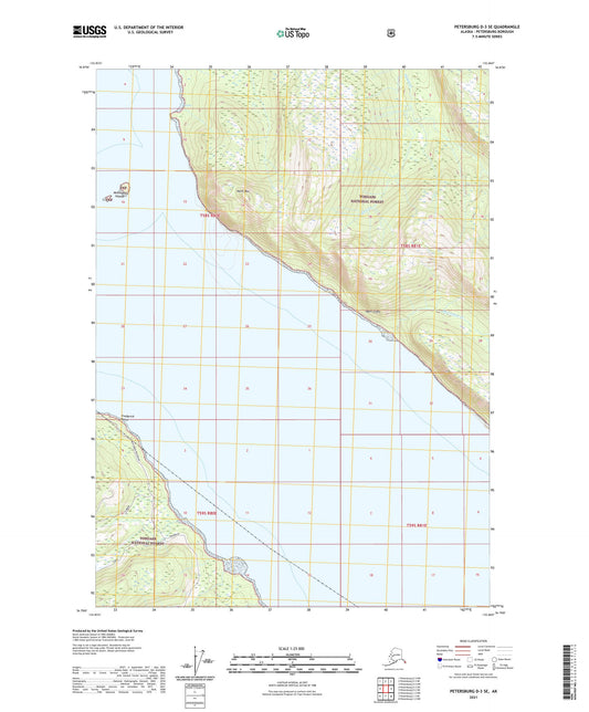 Petersburg D-3 SE Alaska US Topo Map Image