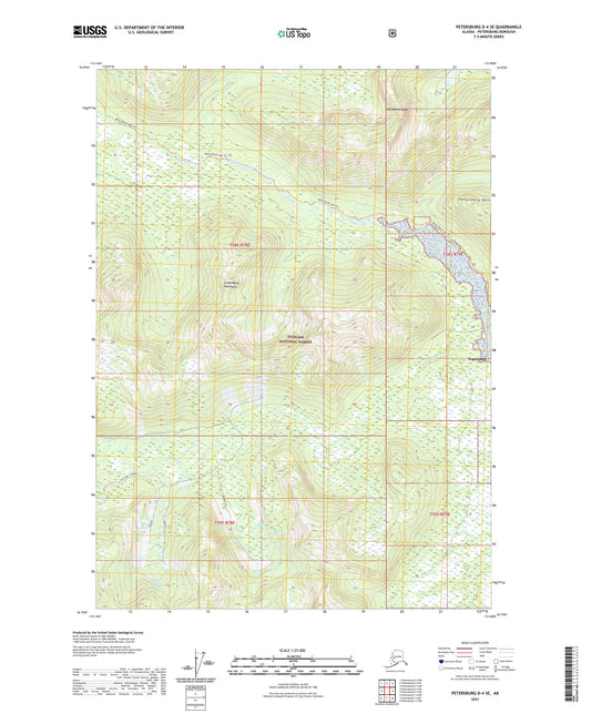 Petersburg D-4 SE Alaska US Topo Map Image