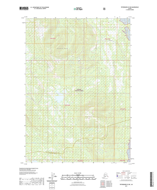 Petersburg D-5 NE Alaska US Topo Map Image