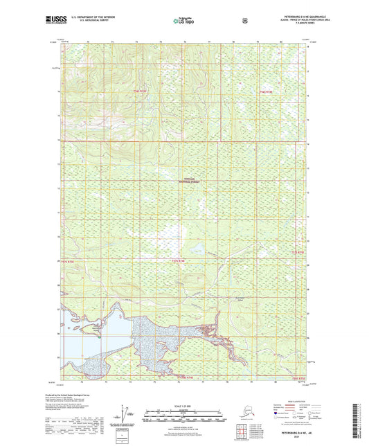 Petersburg D-6 NE Alaska US Topo Map Image