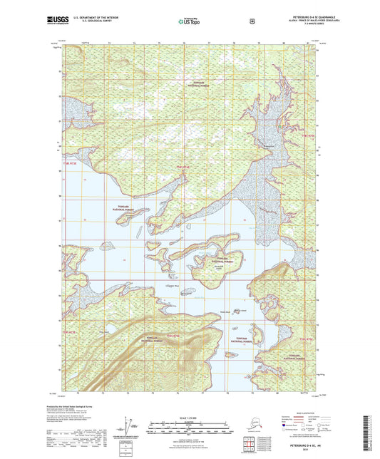Petersburg D-6 SE Alaska US Topo Map Image