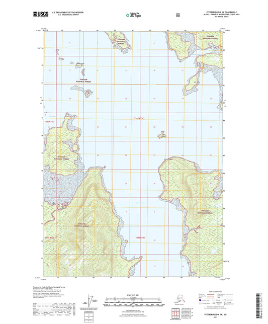 Petersburg D-6 SW Alaska US Topo Map Image