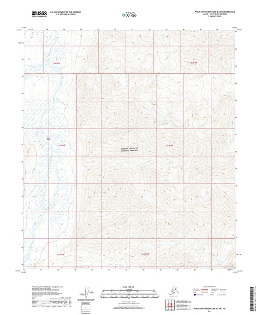 Philip Smith Mountains B-5 SW Alaska US Topo Map Image