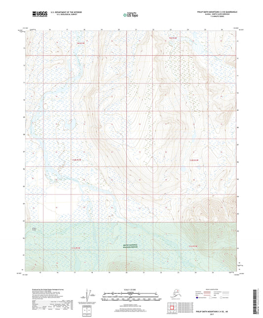 Philip Smith Mountains C-4 SE Alaska US Topo Map Image
