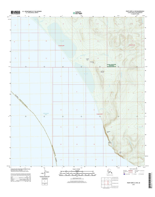 Point Hope A-2 NW Alaska US Topo Map Image