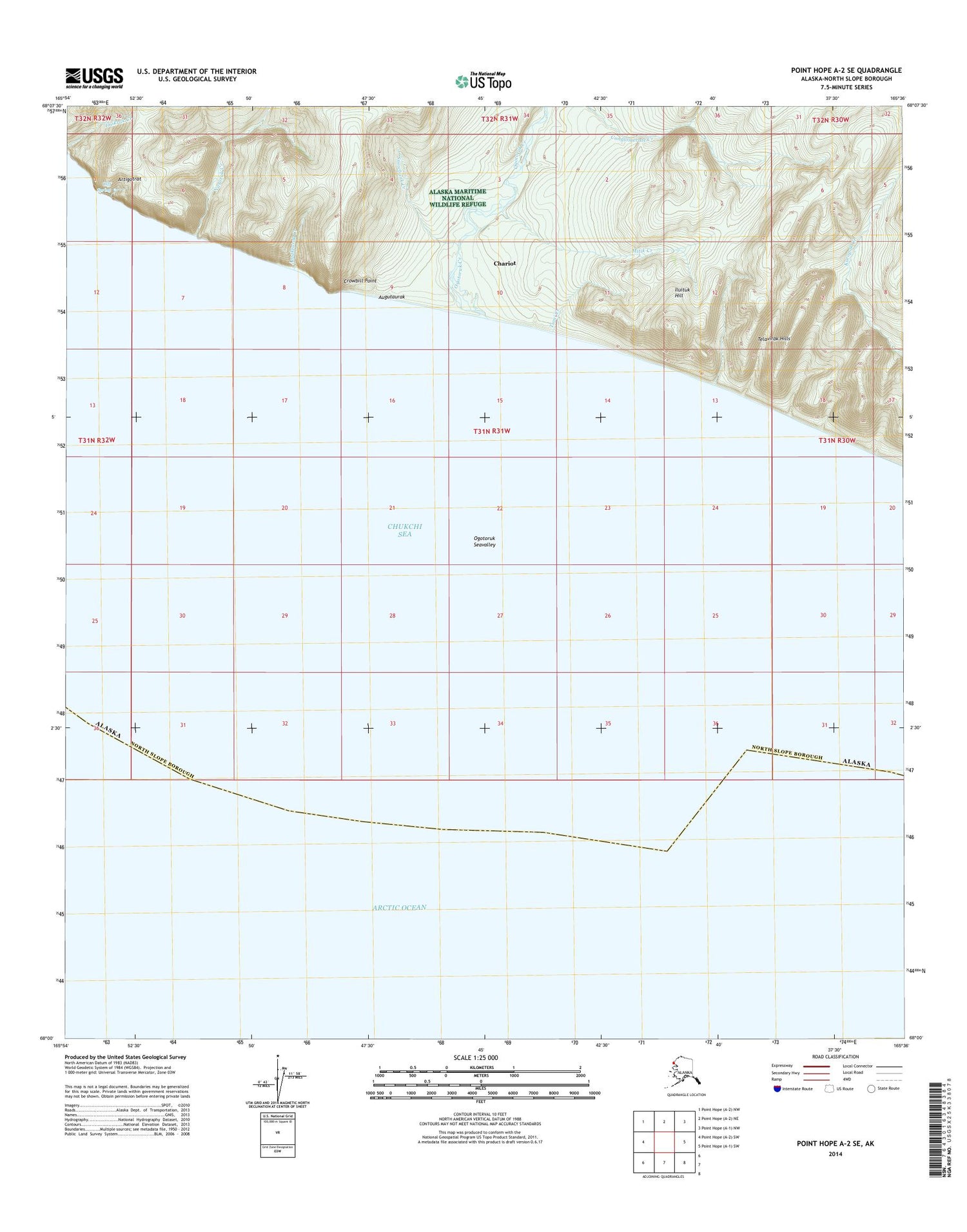 Point Hope A-2 SE Alaska US Topo Map Image