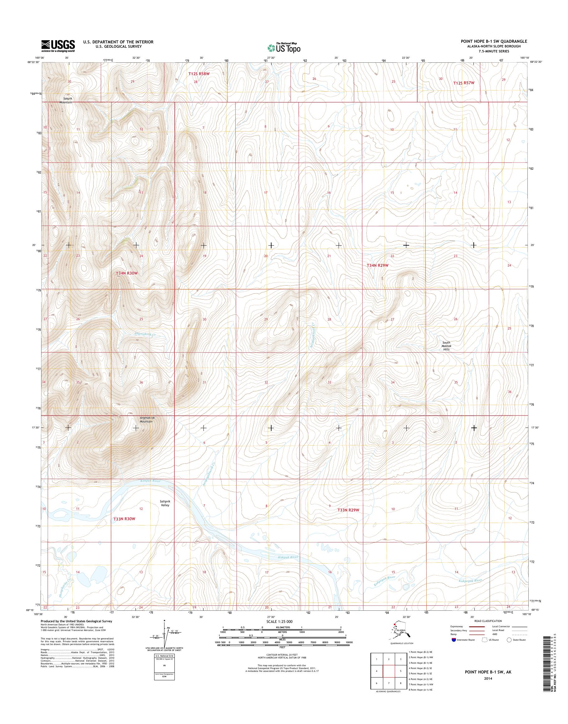 Point Hope B-1 SW Alaska US Topo Map – MyTopo Map Store
