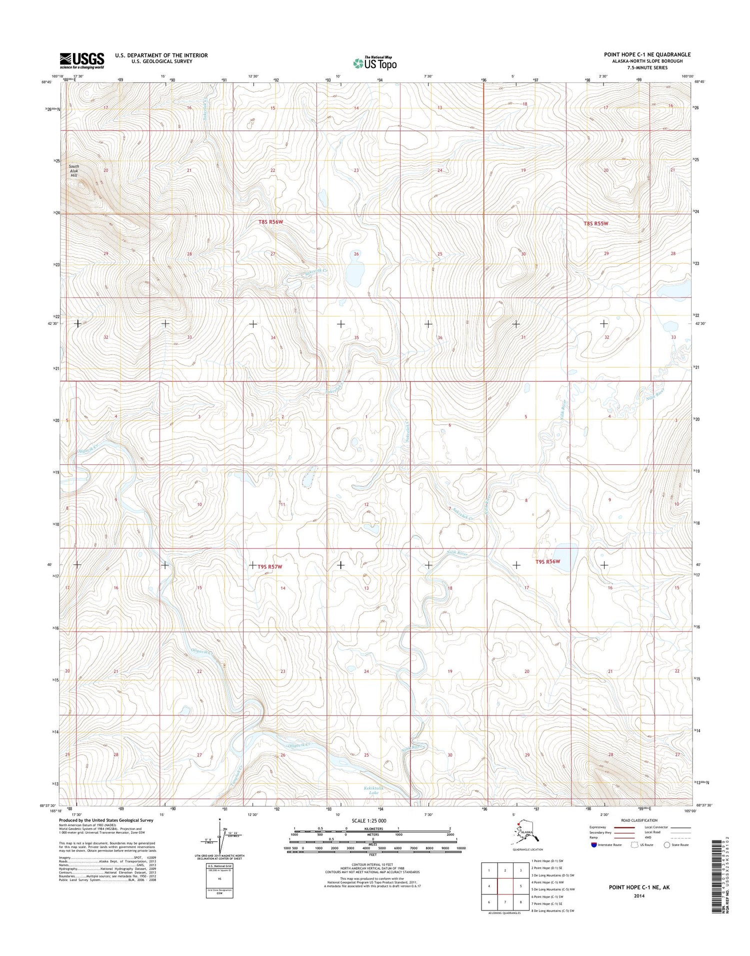 Point Hope C-1 NE Alaska US Topo Map Image