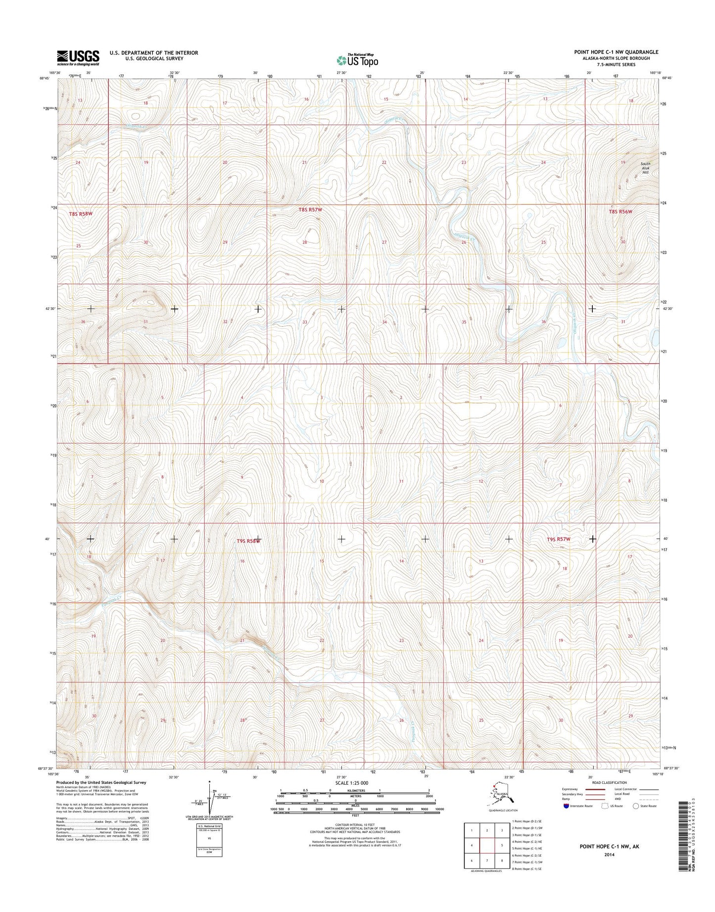 Point Hope C-1 NW Alaska US Topo Map – MyTopo Map Store