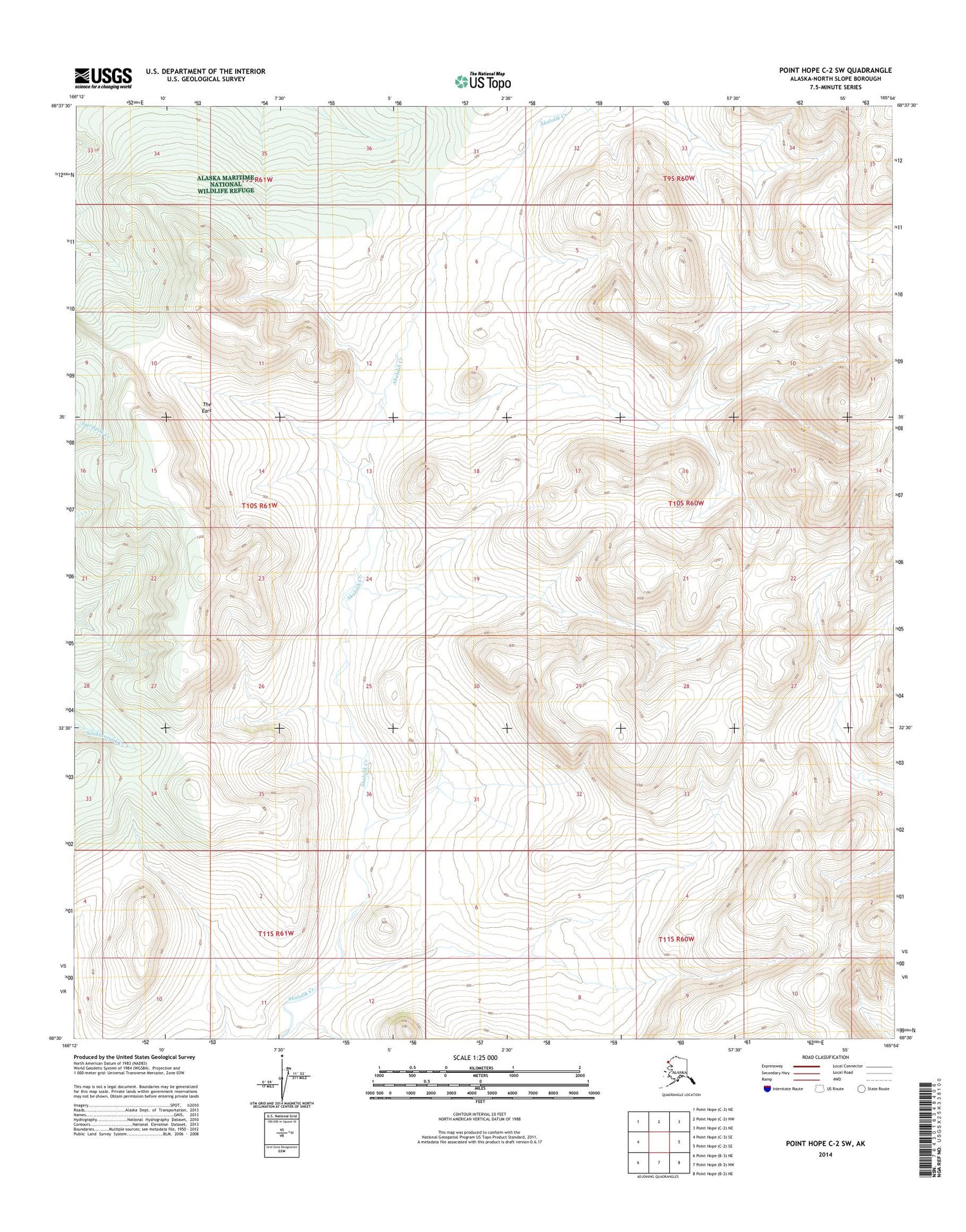 Point Hope C-2 SW Alaska US Topo Map Image