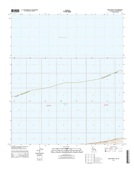 Point Hope D-1 NE Alaska US Topo Map Image