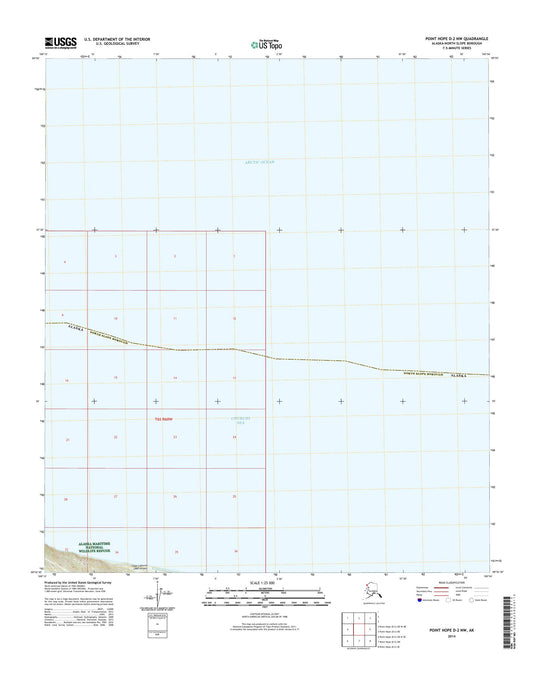 Point Hope D-2 NW Alaska US Topo Map Image