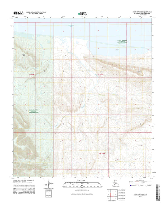 Point Hope D-2 SE Alaska US Topo Map Image