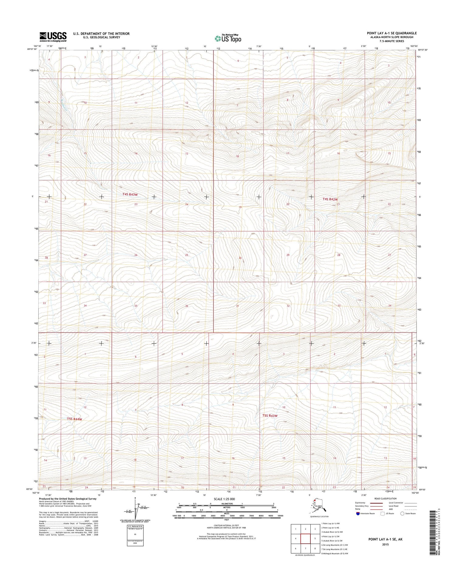 Point Lay A-1 SE Alaska US Topo Map – MyTopo Map Store