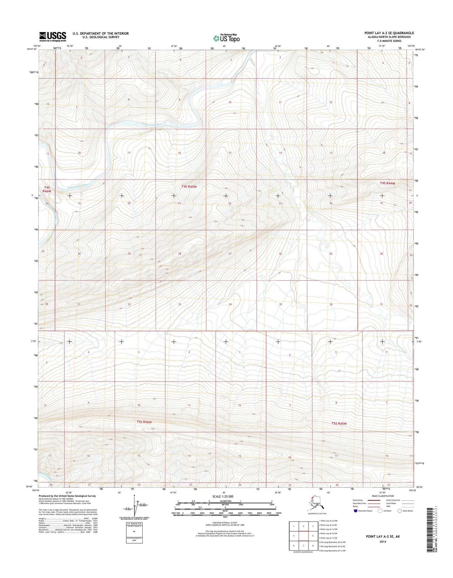 Point Lay A-2 SE Alaska US Topo Map – MyTopo Map Store