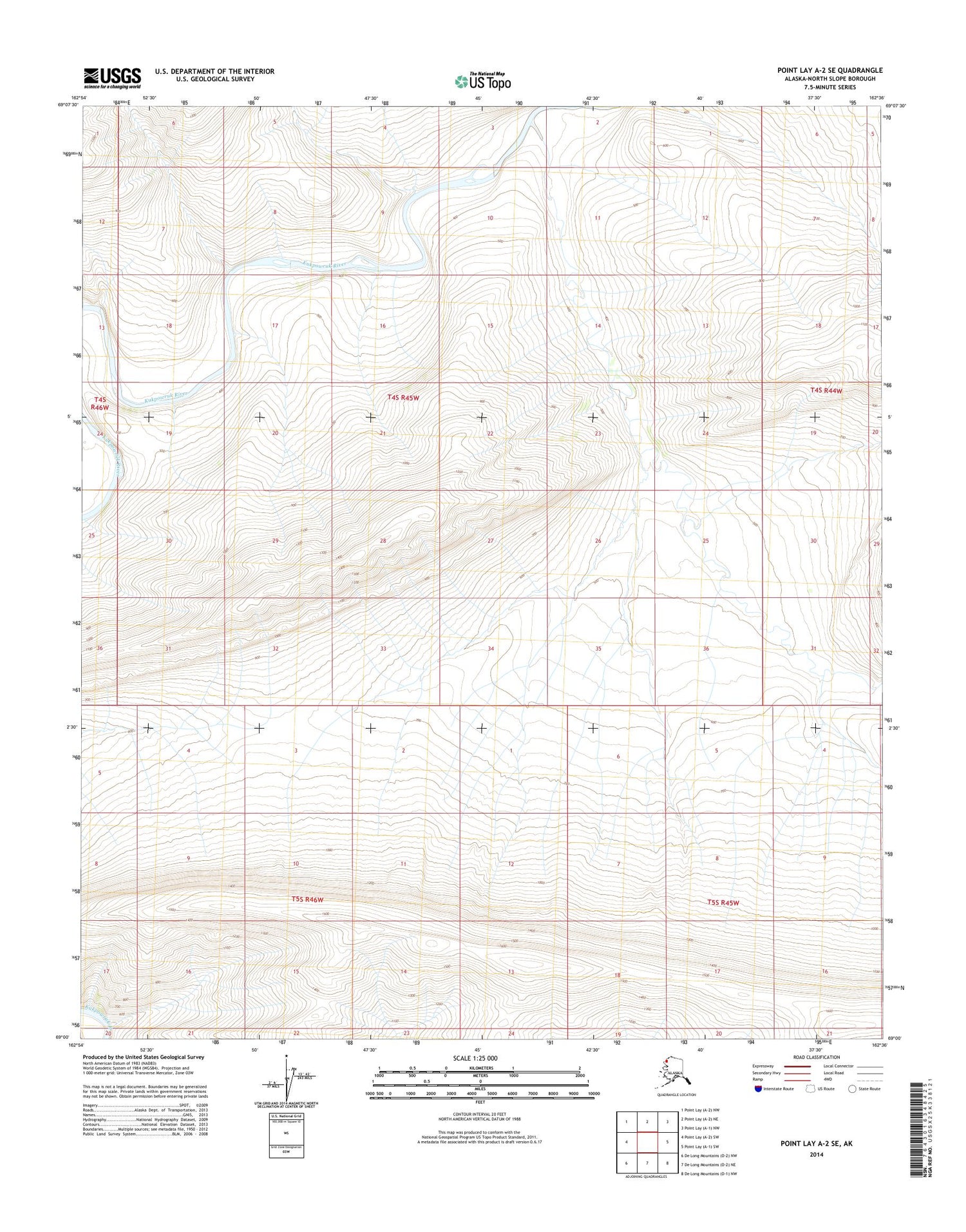 Point Lay A-2 SE Alaska US Topo Map – MyTopo Map Store