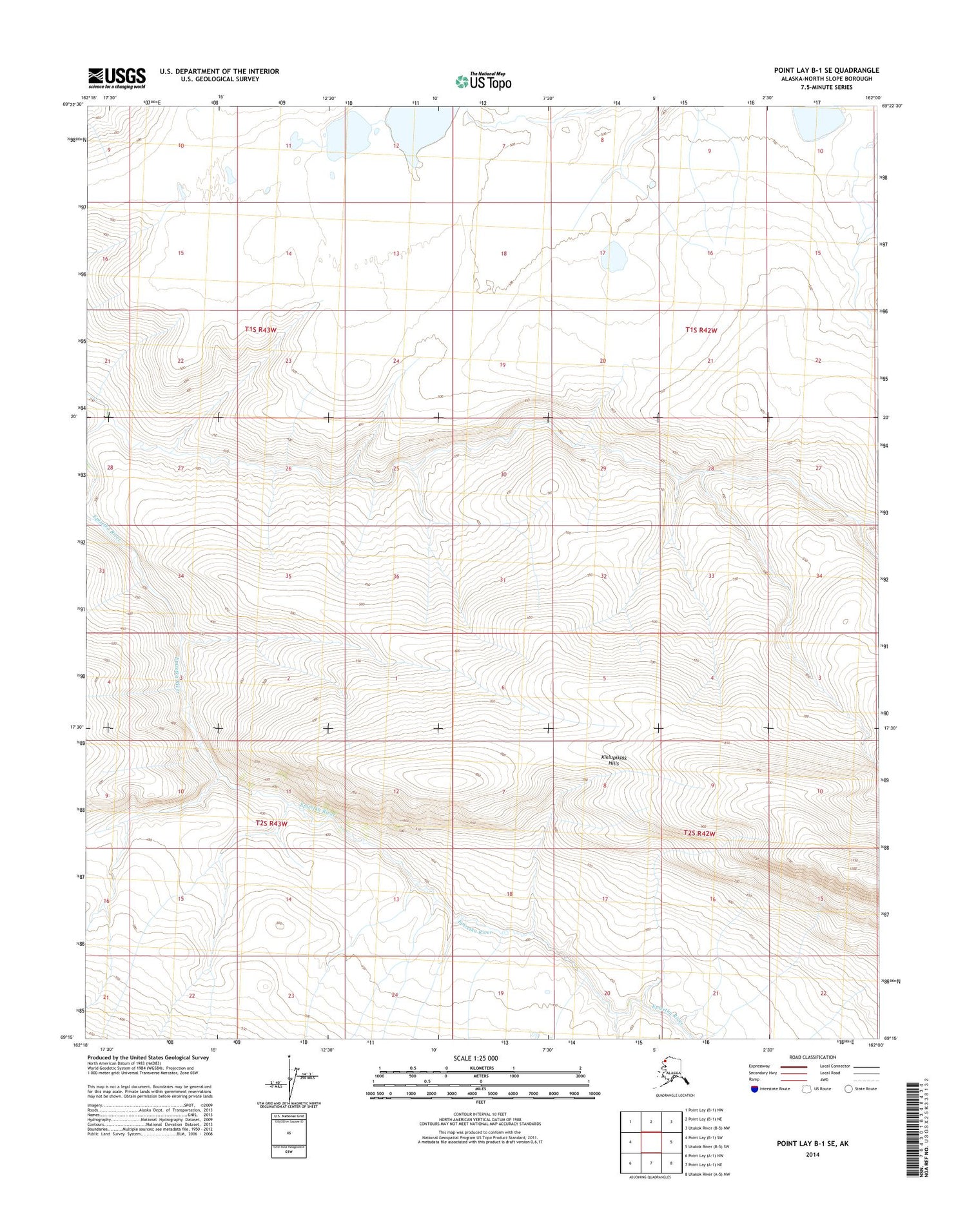 Point Lay B-1 SE Alaska US Topo Map – MyTopo Map Store