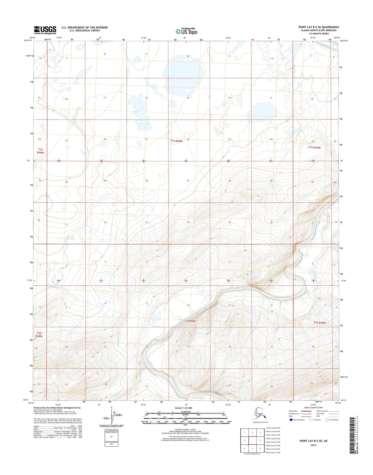 Point Lay B-2 SE Alaska US Topo Map Image