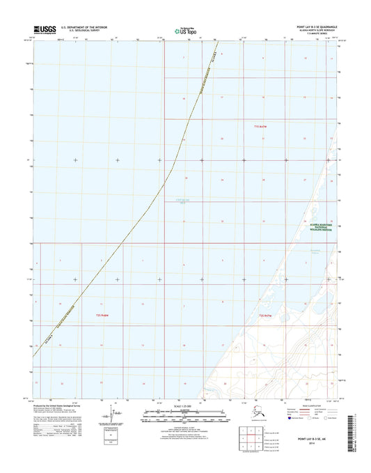Point Lay B-3 SE Alaska US Topo Map Image
