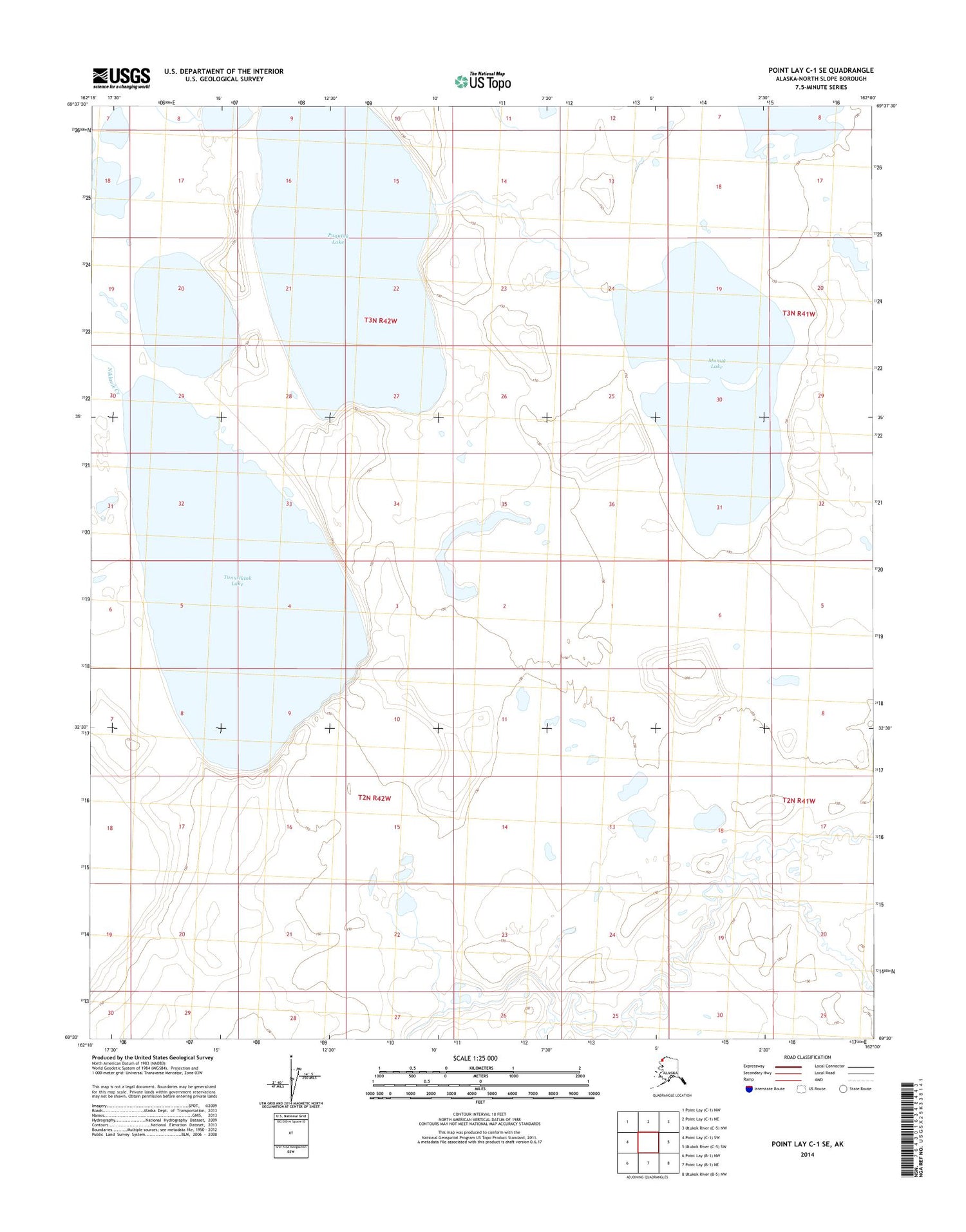 Point Lay C-1 SE Alaska US Topo Map Image