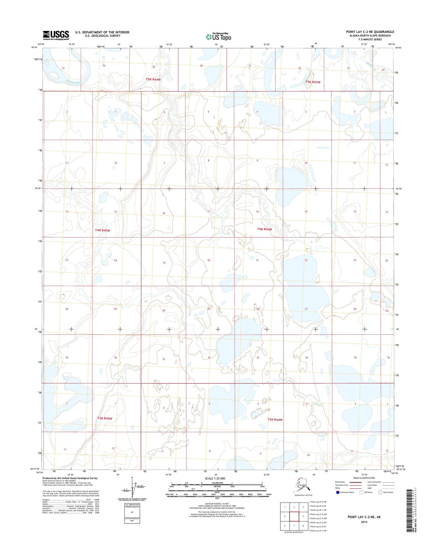 Point Lay C-2 NE Alaska US Topo Map Image
