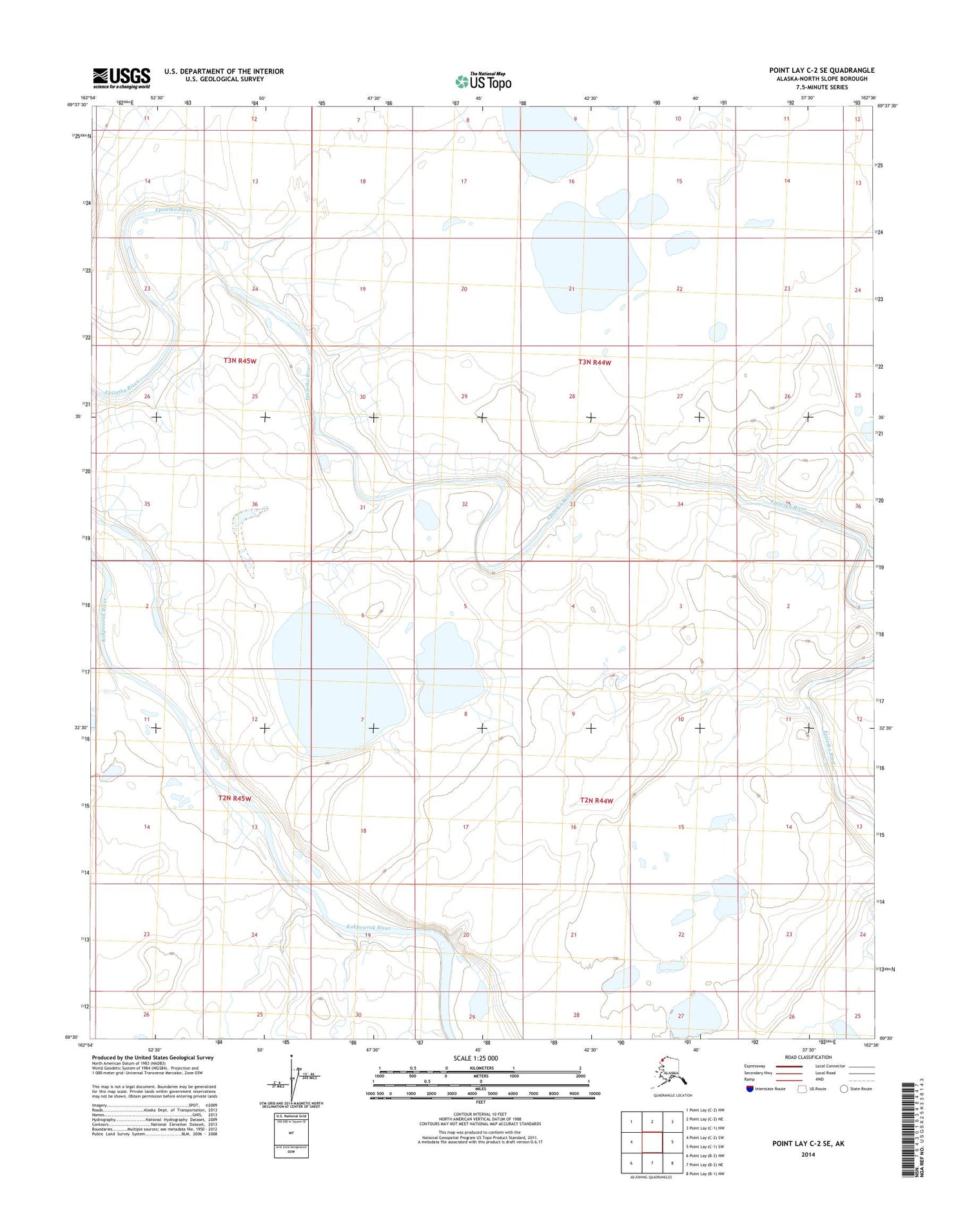Point Lay C-2 SE Alaska US Topo Map Image